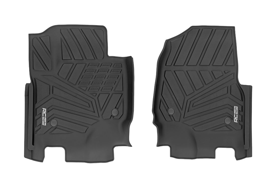 Rough Country Flex-Fit Floor Mats | Ford F-250/F-350 Super Duty 2WD/4WD (2017-2026) - First Row