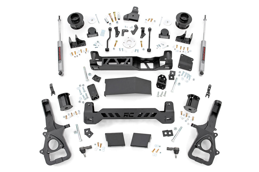 Rough Country 5 Inch Lift Kit | Air Ride | Ram 1500 4WD (2019-2024) - Without 22in Factory Wheels / Strut Spacers w/N3 Rear Shocks