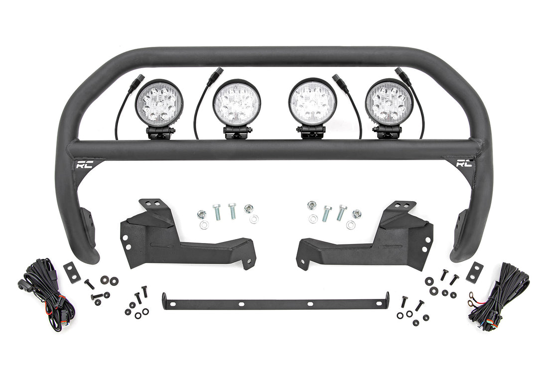 Rough Country Nudge Bar | Ford Bronco Sport 4WD (2021-2024) - 4" Round LED Lights