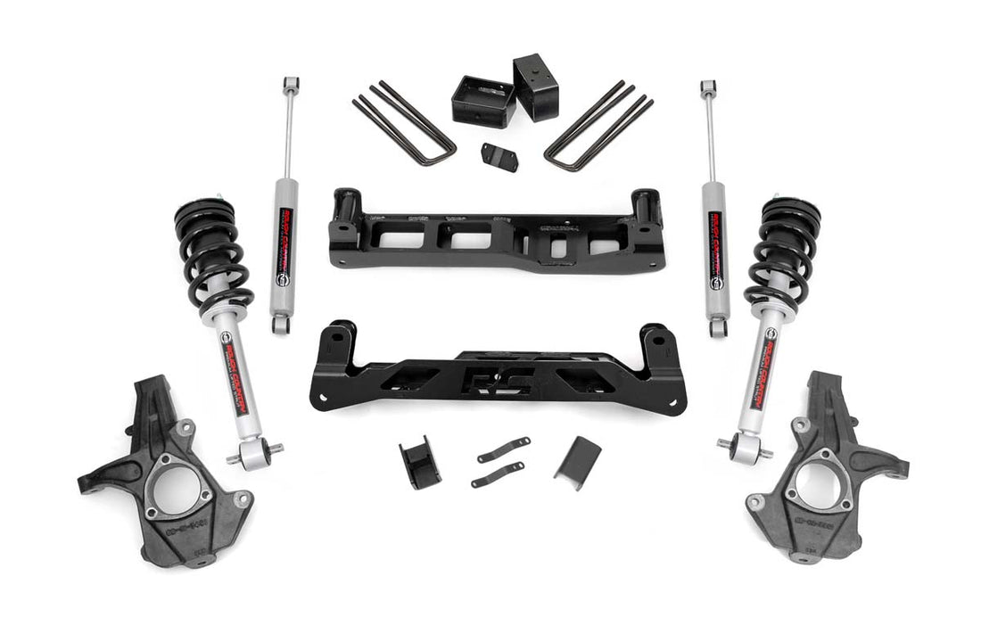 Rough Country 5 Inch Lift Kit | Chevy Silverado & GMC Sierra 1500 2WD (2007-2013) - N3 Struts w/N3 Rear Shocks