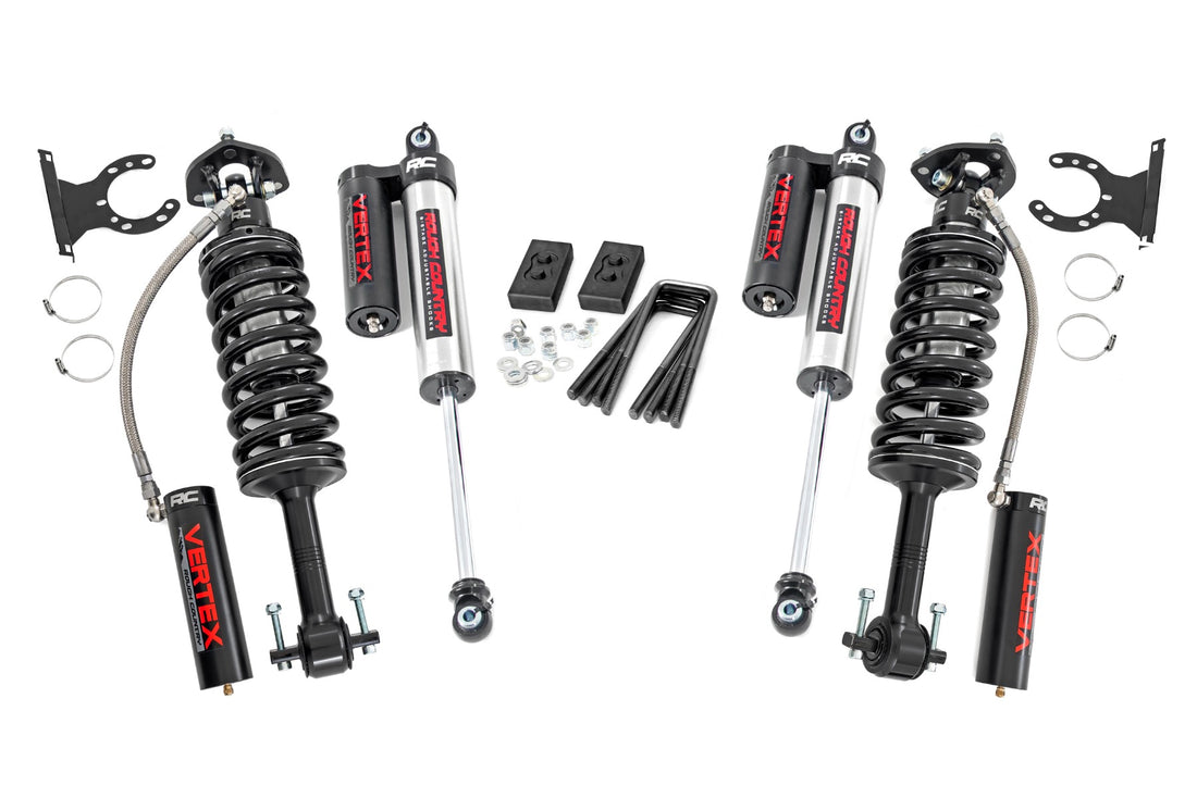 Rough Country 2 Inch Lift Kit | Lifted Struts | Ford F-150 4WD (2014-2020) - Vertex Coilovers w/Vertex Shocks