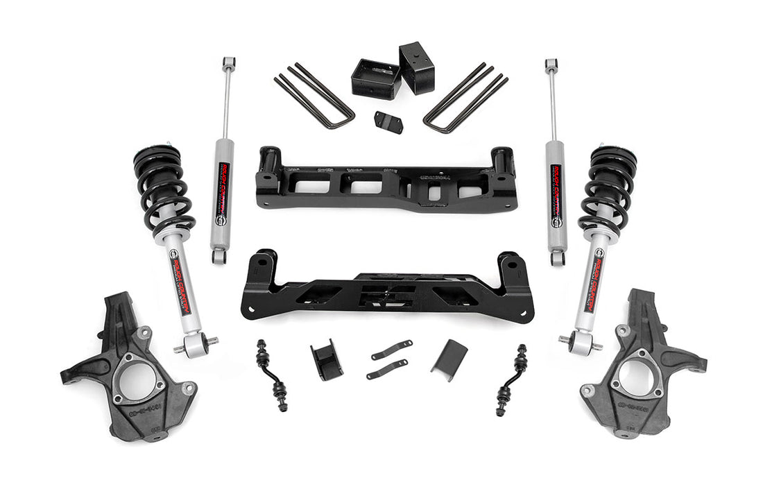 Rough Country 5 Inch Lift Kit | Chevy/GMC 1500 (14-18) - Stock Cast Aluminum or Stamped Steel / N3 Struts w/N3 Rear Shocks