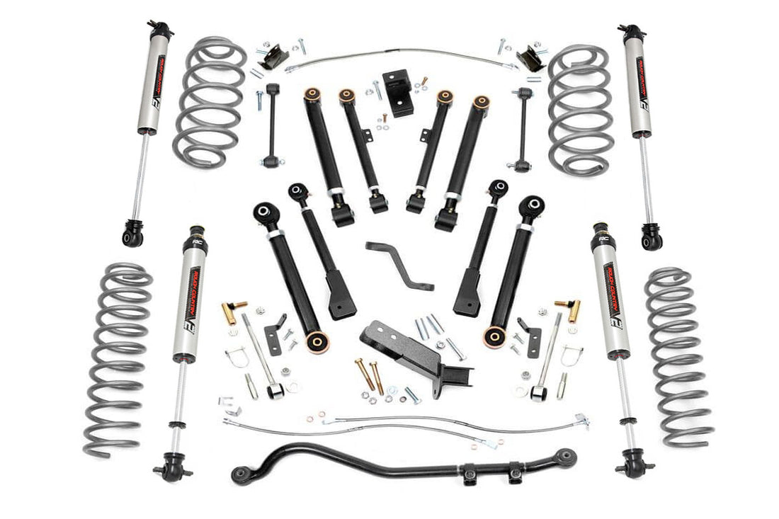 Rough Country 4 Inch Lift Kit | Jeep Wrangler TJ 4WD (1997-2006) - V2 Monotube