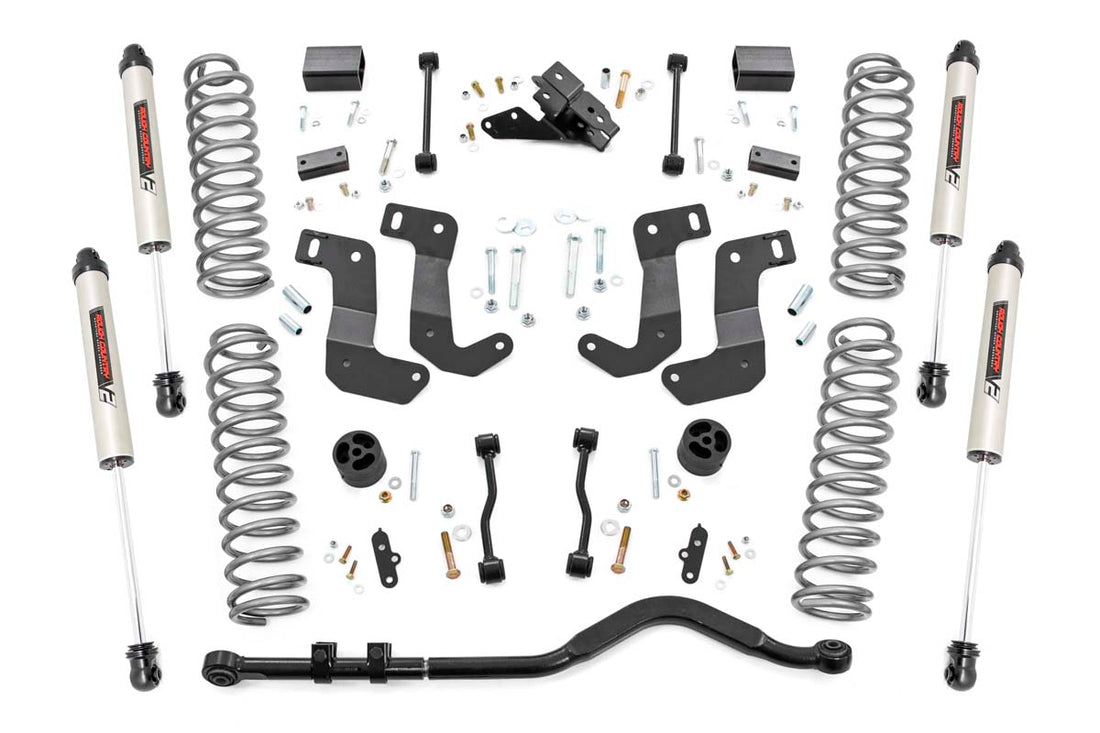 Rough Country 3.5 Inch Lift Kit | 4-Door | Jeep Wrangler Unlimited JL 4WD (18-23) - V2 Monotube