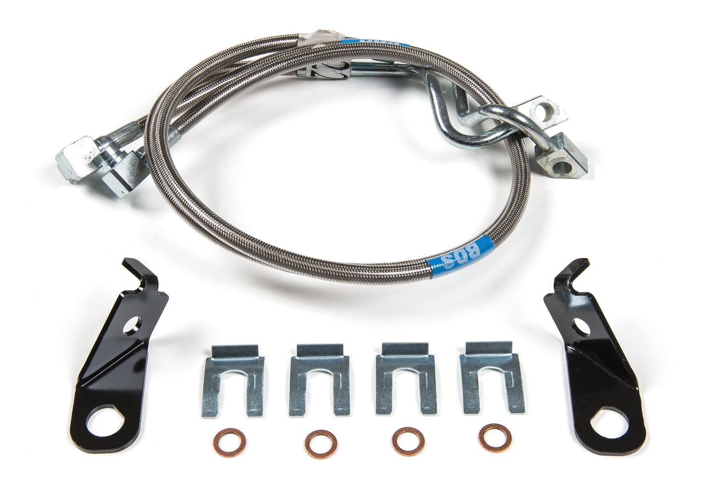 BDS Suspension Front Brake Line Set | Stainless Steel | Fits 4-8 Inch Lift | Ford F250/F350 Super Duty (11-15) 4WD - Trucks R Us