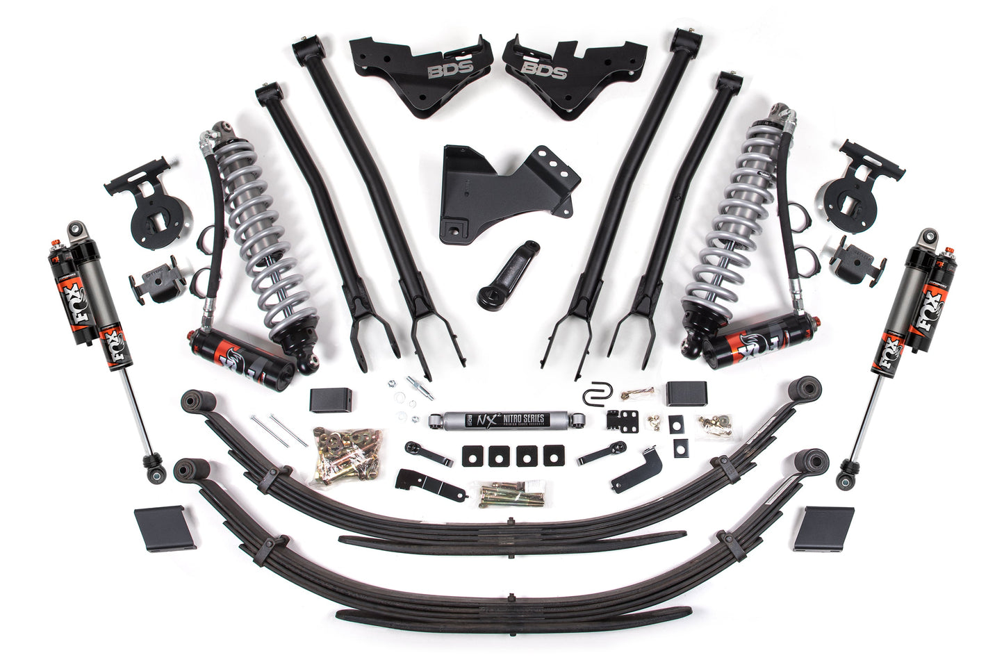 BDS Suspension 5 Inch Lift Kit w/ 4-Link | FOX 2.5 Performance Elite Coil-Over Conversion | Ford F250/F350 Super Duty (23-26) 4WD | Diesel