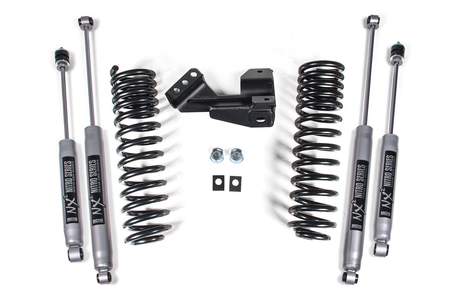 BDS Suspension 1-2 Inch Leveling Kit | Performance Spring | Ford F250/F350 Super Duty (1 Inch Lift: 17-19) | (2 Inch Lift: 20-26) | 4WD | Diesel & Gas