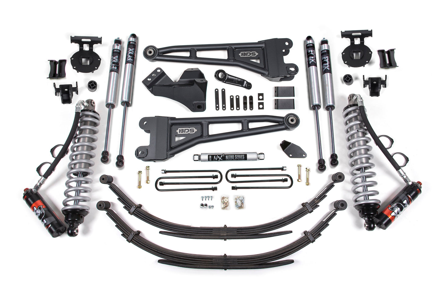 BDS Suspension 4 Inch Lift Kit w/ Radius Arm | FOX 2.5 Performance Elite Coil-Over Conversion | Ford F250/F350 Super Duty (05-07) 4WD | Diesel