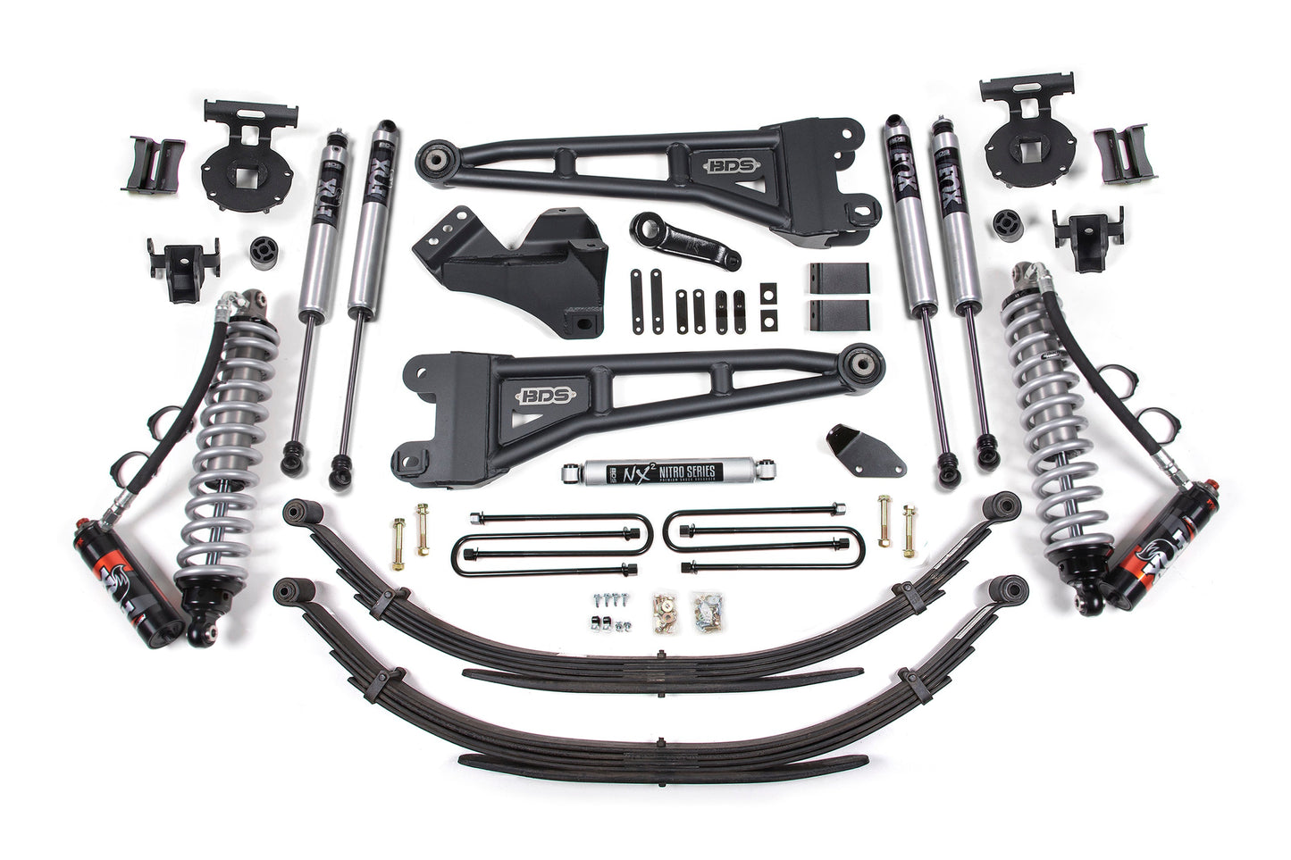 BDS Suspension 4 Inch Lift Kit w/ Radius Arm | FOX 2.5 Performance Elite Coil-Over Conversion | Ford F250/F350 Super Duty (08-10) 4WD | Diesel
