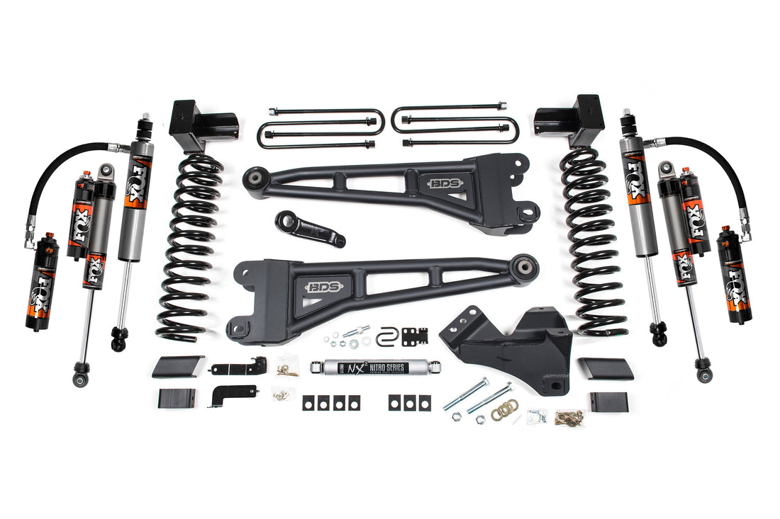 BDS Suspension 4 Inch Lift Kit w/ Radius Arm | Ford F350 Super Duty DRW (17-19) 4WD | Gas - Trucks R Us