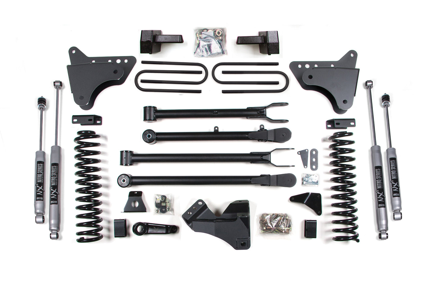 BDS Suspension 4 Inch Lift Kit w/ 4-Link | Ford F250/F350 Super Duty (08-10) 4WD | Gas - Trucks R Us