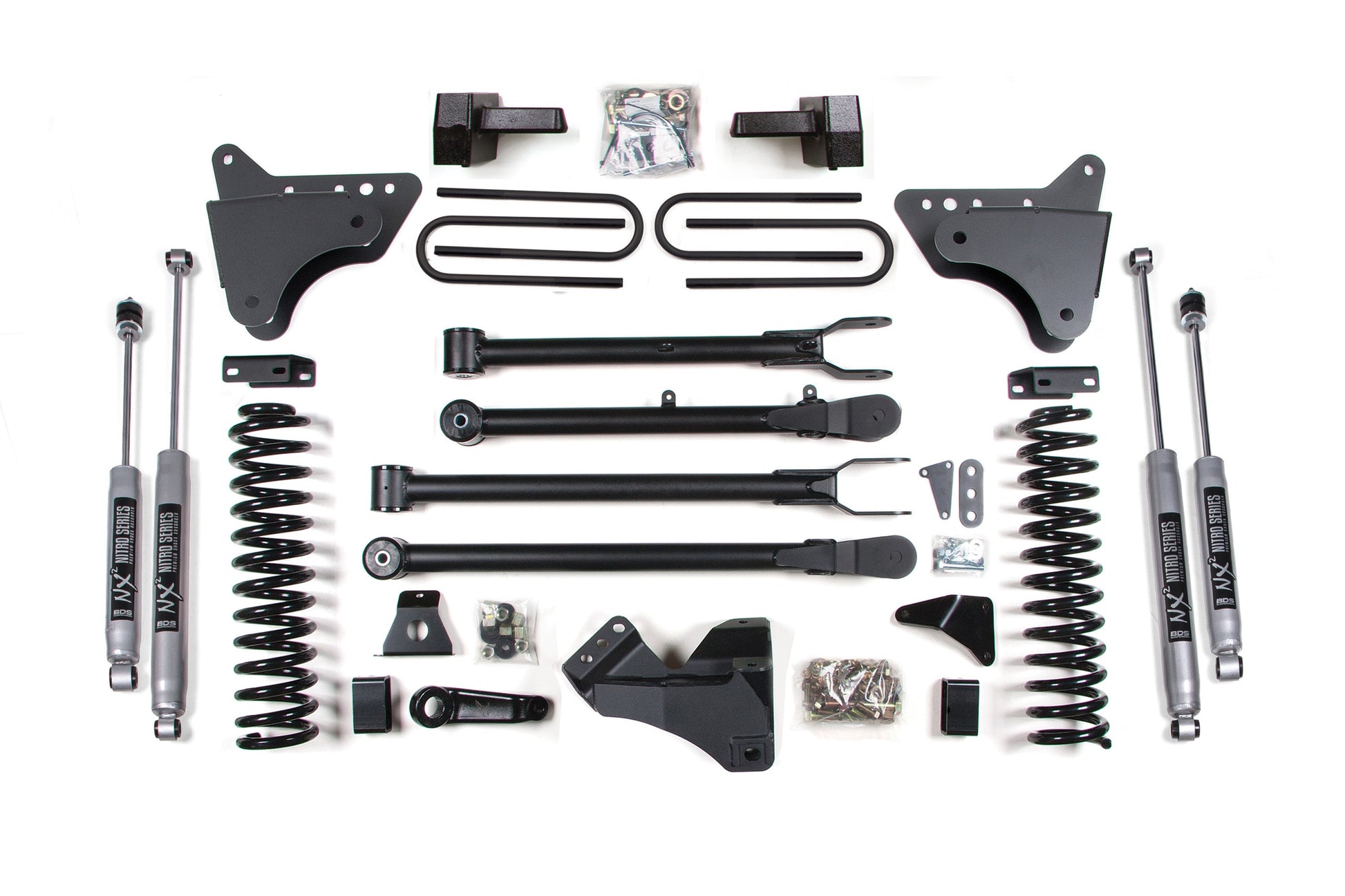BDS Suspension 4 Inch Lift Kit w/ 4-Link | Ford F250/F350 Super Duty (08-10) 4WD | Gas - Trucks R Us