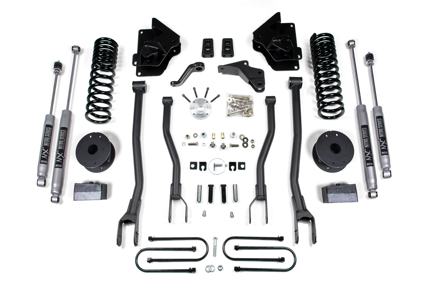 BDS Suspension 4 Inch Lift Kit w/ 4-Link | Ram 3500 w/ Rear Air Ride (13-18) 4WD | Diesel - Trucks R Us