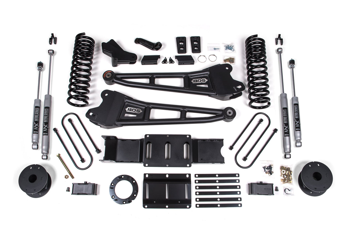 BDS Suspension 4 Inch Lift Kit w/ Radius Arm | Ram 3500 w/ Rear Air Ride (19-24) 4WD | Gas