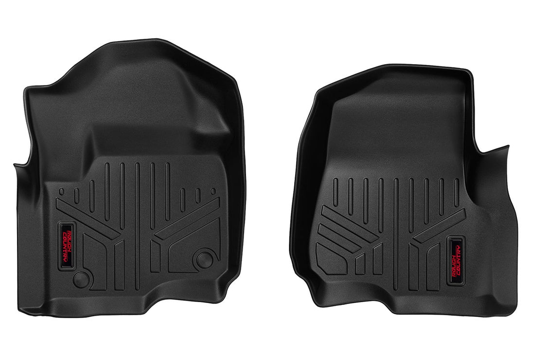 Rough Country Floor Mats | Ford F-250/F-350 Super Duty 2WD/4WD (2017-2026) - First Row / Bucket Seats