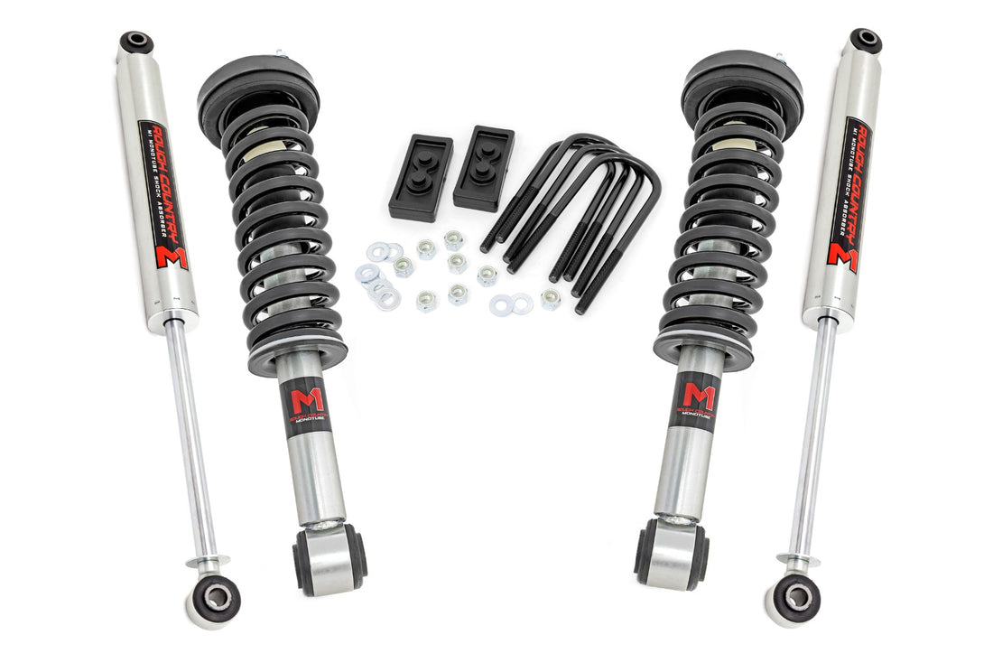 Rough Country 2 Inch Lift Kit | Lifted Struts | Ford F-150 4WD (2009-2013) - M1 Struts w/M1 Rear Shocks