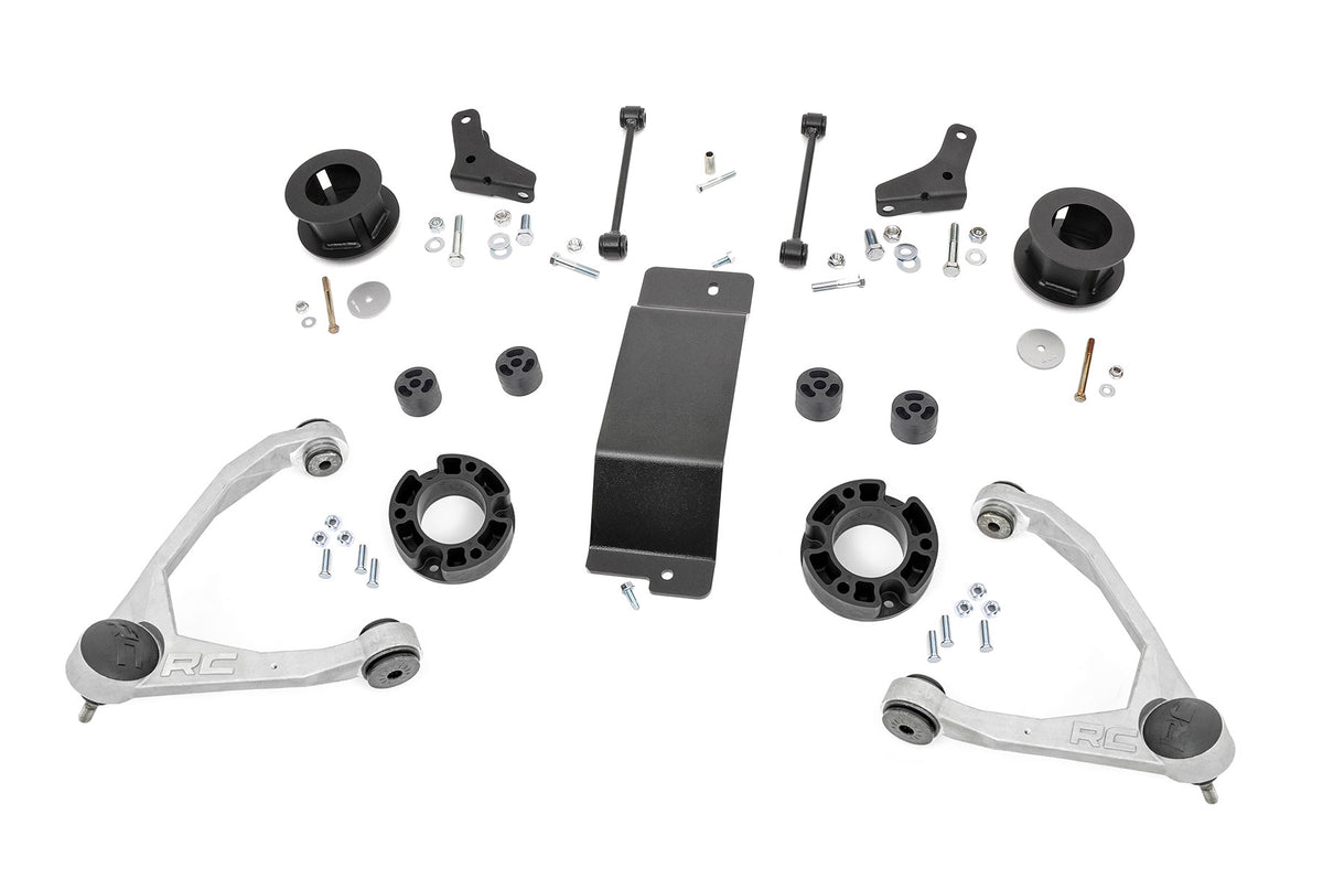 Rough Country 3.5 Inch Lift Kit | Forged UCA | Chevy Avalanche 1500 (07-13) - Red