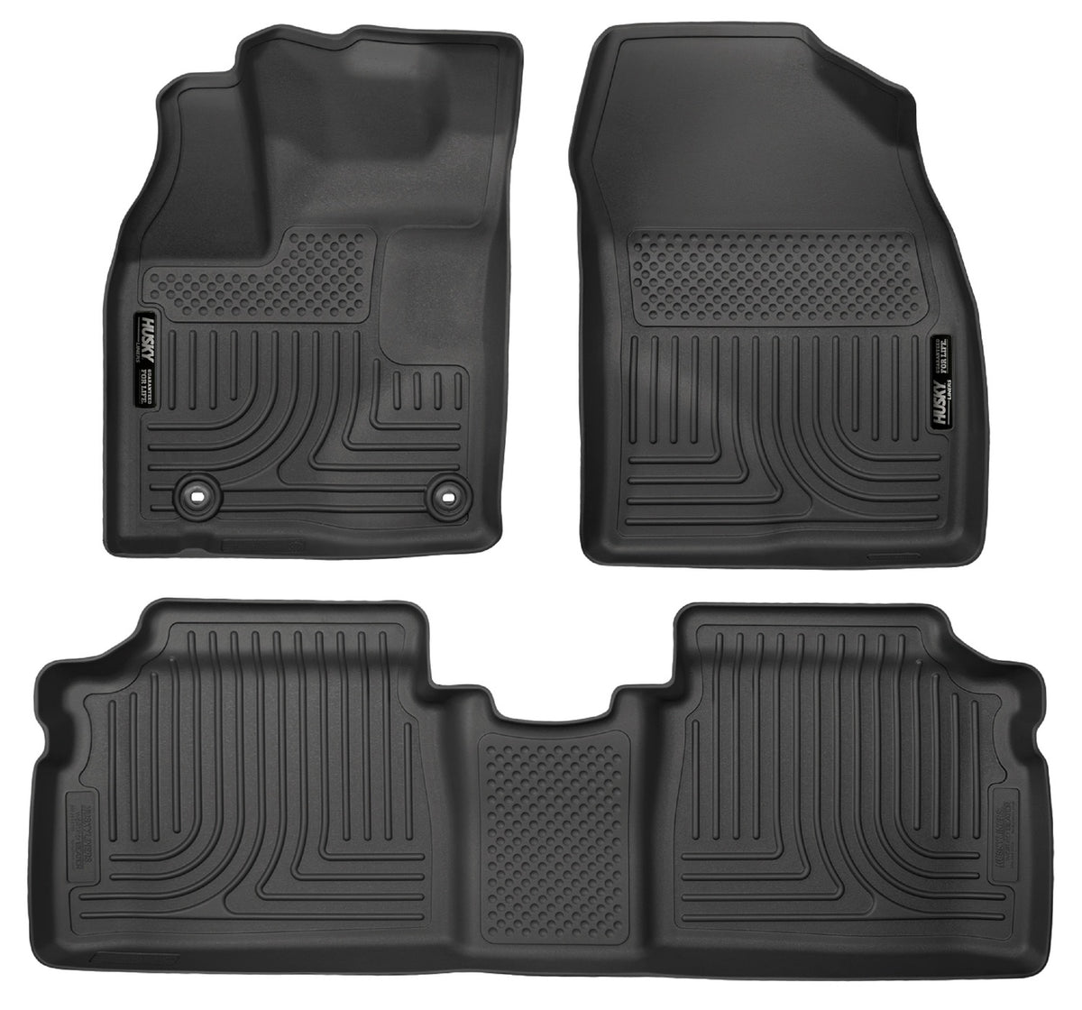 Husky Liners WeatherBeater Front & Second Seat Floor Liners - 3 Piece Fits 2012-2015 Toyota Prius Plug-In
