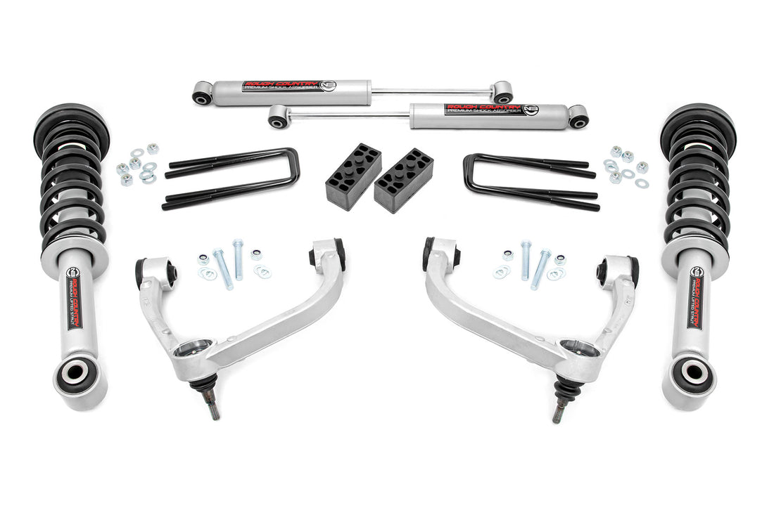Rough Country 3 Inch Lift Kit | Ford F-150 4WD (2009-2013) - Aluminum / N3 Struts w/N3 Rear Shocks