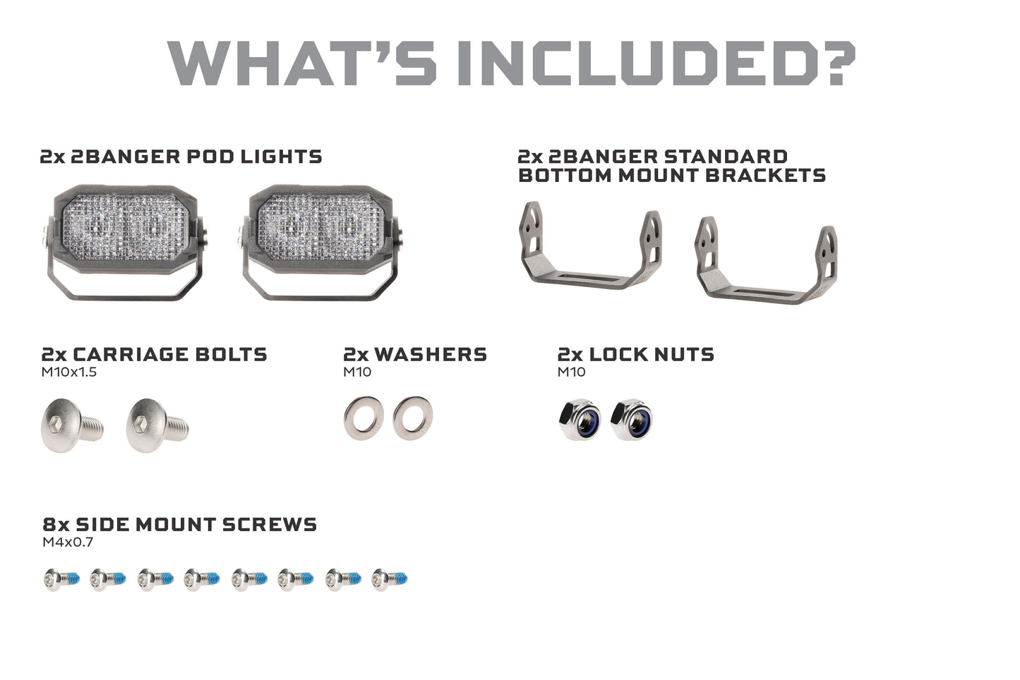 Morimoto 2Banger NCS LED Pods (Spot / White / Set)