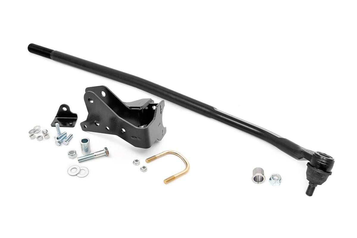 Rough Country High Steer Kit | Jeep Wrangler JK (2007-2018) - Drag Link + Track Bar Bracket