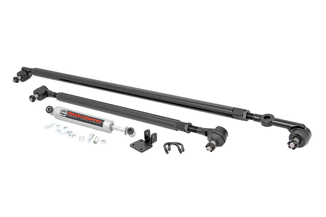 Rough Country HD Steering Kit | Jeep Cherokee XJ (84-01)/Wrangler TJ (97-06) - Steering Kit + Stabilizer