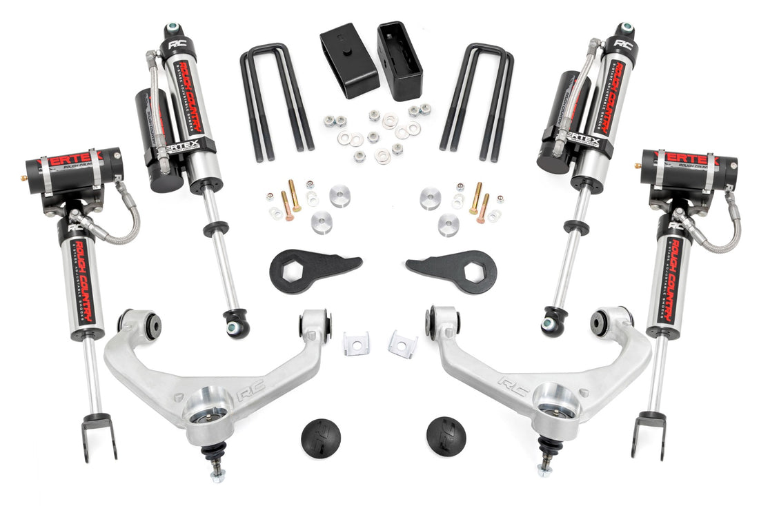 Rough Country 3.5 Inch Lift Kit | Chevy/GMC 2500HD/3500HD 2WD/4WD (11-19) - No / Aluminum / Vertex Reservoir
