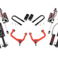 Rough Country 3.5 Inch Lift Kit | Chevy Silverado 1500 2WD/4WD (2025-2026) - Red / Multi-Leaf Spring / Vertex Coilovers w/Vertex Shocks