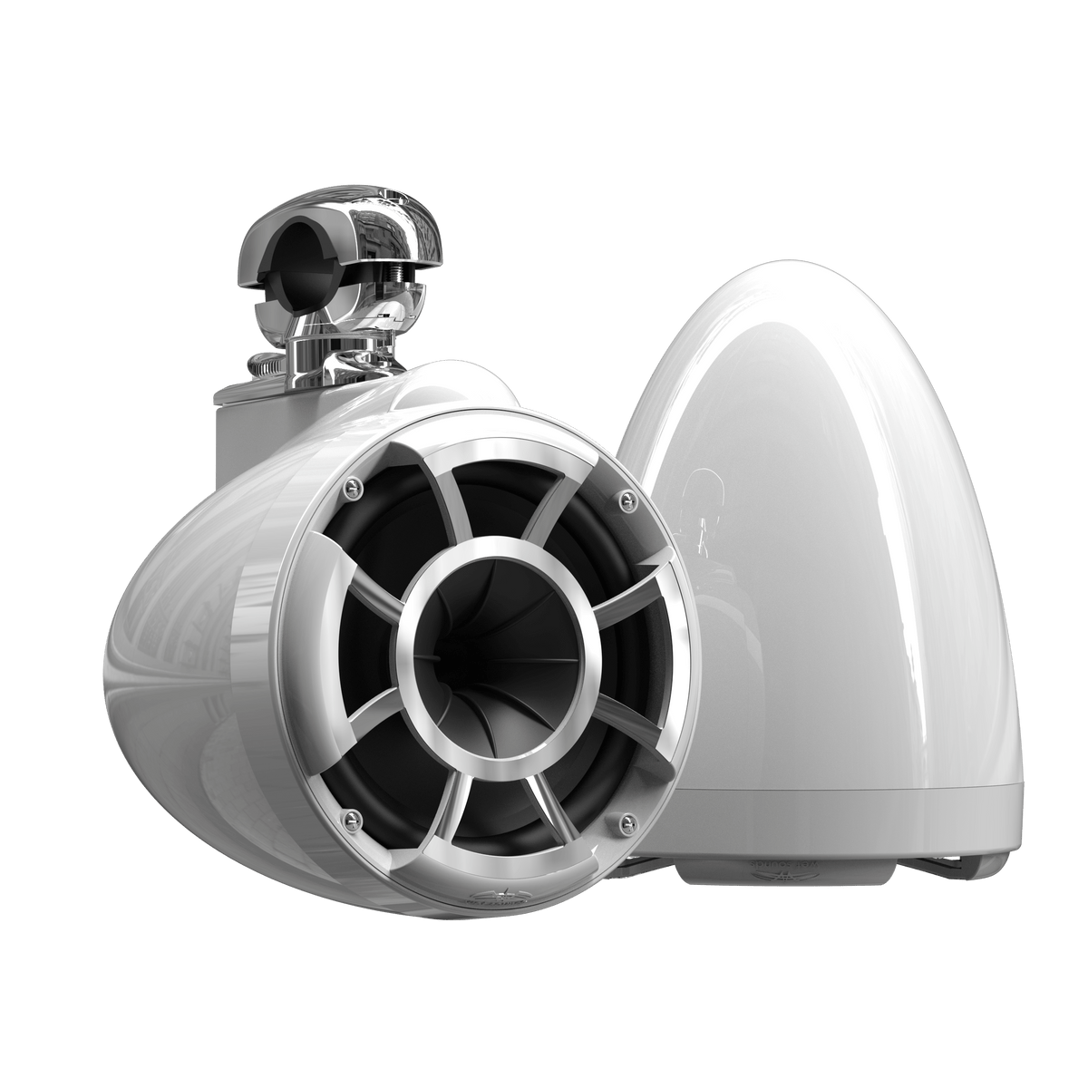 REV 8 W V2 | Gloss White Revolution Series 8-inch Tower Speakers