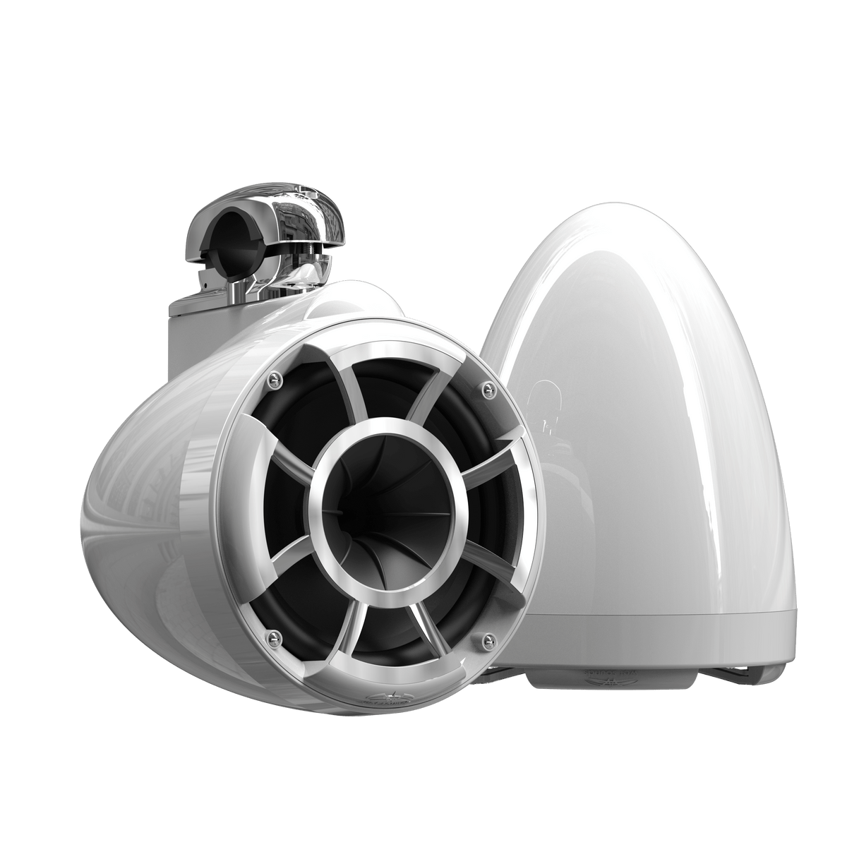 REV 8 W V2 | Gloss White Revolution Series 8-inch Tower Speakers