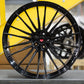Vossen S17-04 Wheel | 5x112 Bolt Pattern - Gloss Black Center / Gloss Black Outer / 24x10.5 / +21mm Front