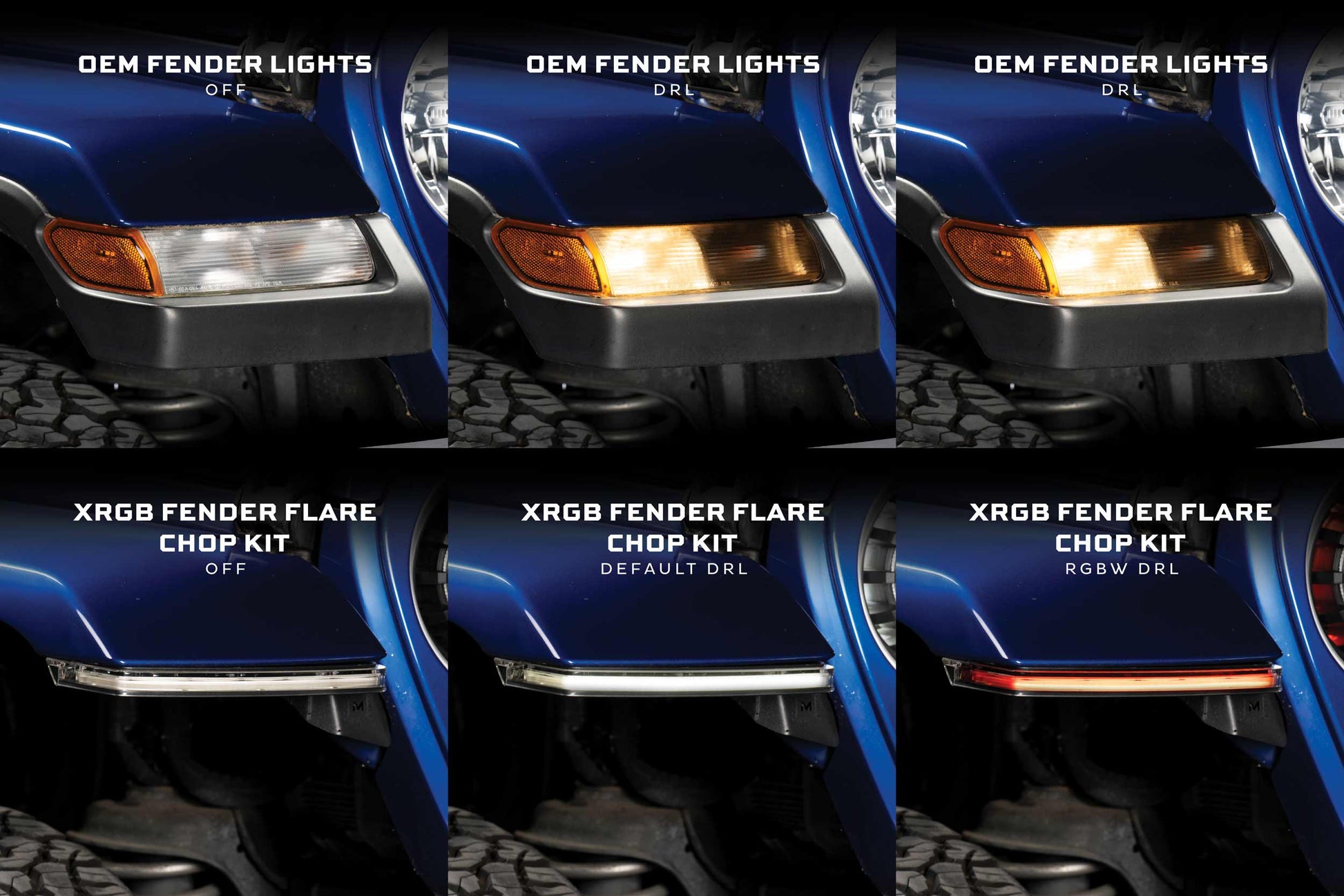 Standard Jeep JL / JT XRGB Fender Flare Chop Kit (Set) - Trucks R Us