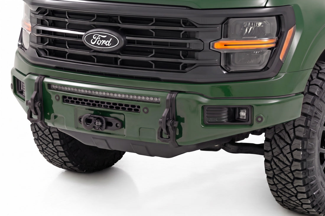 Rough Country FXS Front Bumper | EcoBoost | Ford F-150 2WD/4WD (2021-2025) - DB | Shelter Green