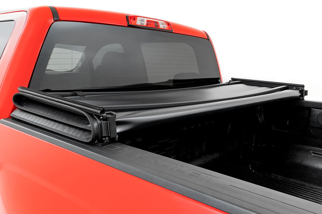 Rough Country Soft Tri-Fold Bed Cover | Chevy/GMC 1500/2500HD/3500HD (14-19 & Classic)