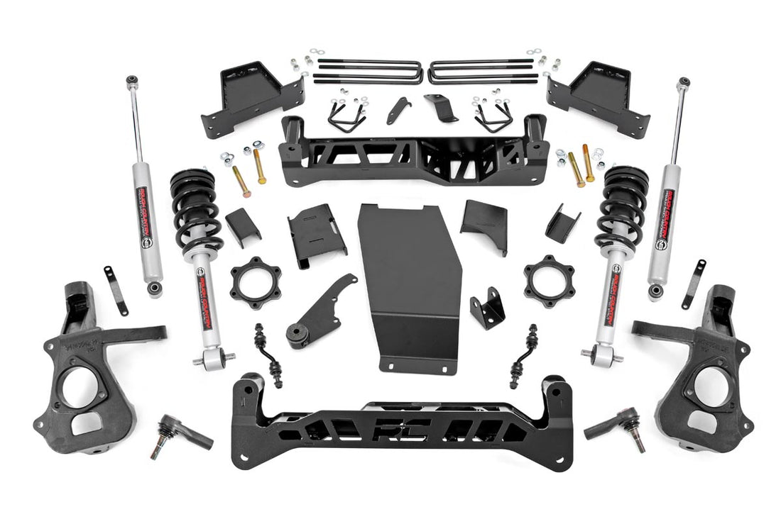 Rough Country 7 Inch Lift Kit | Chevy/GMC 1500 (14-18) - Stock Cast Aluminum or Stamped Steel / N3 Struts w/N3 Rear Shocks