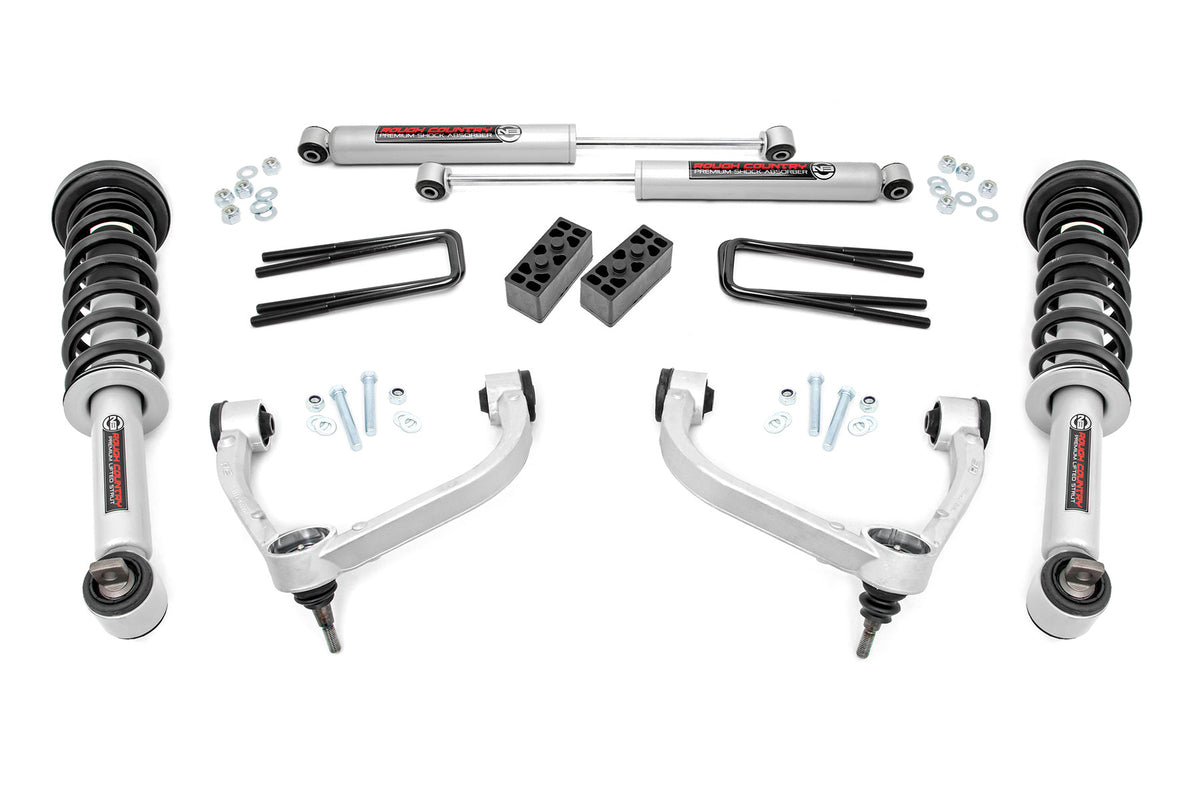 Rough Country 3 Inch Lift Kit | Ford F-150 4WD (2014-2020) - Aluminum / N3 Struts w/N3 Rear Shocks