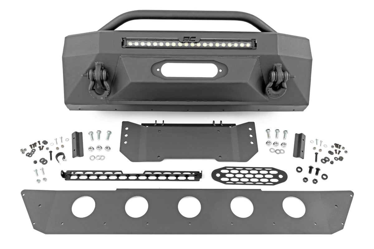 Rough Country Front Bumper | Toyota 4Runner 2WD/4WD (2014-2024) - Black Series w/ Amber DRL