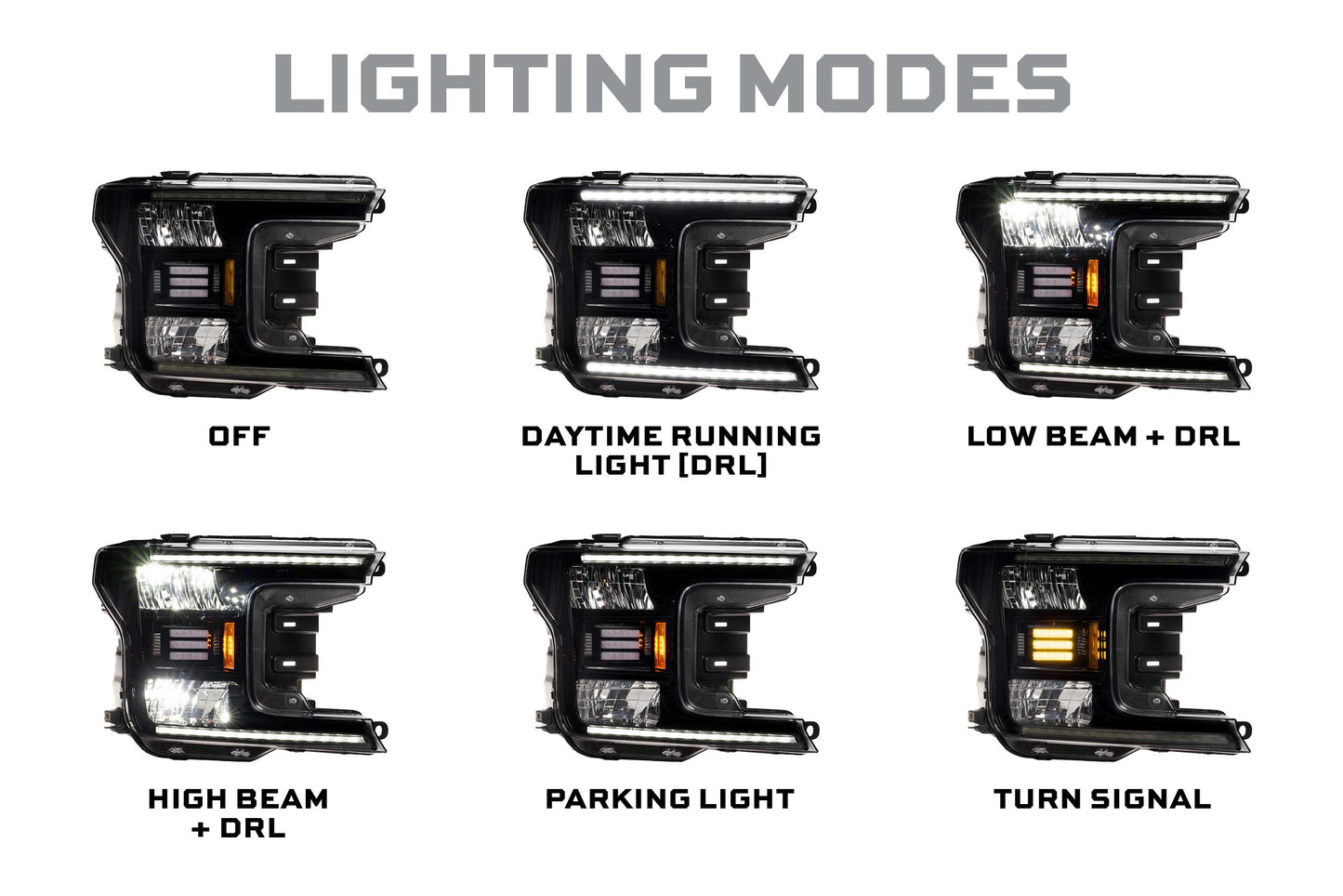 XB Hybrid-R LED Headlights: Ford F-150 (18-20 / Set) - Trucks R Us