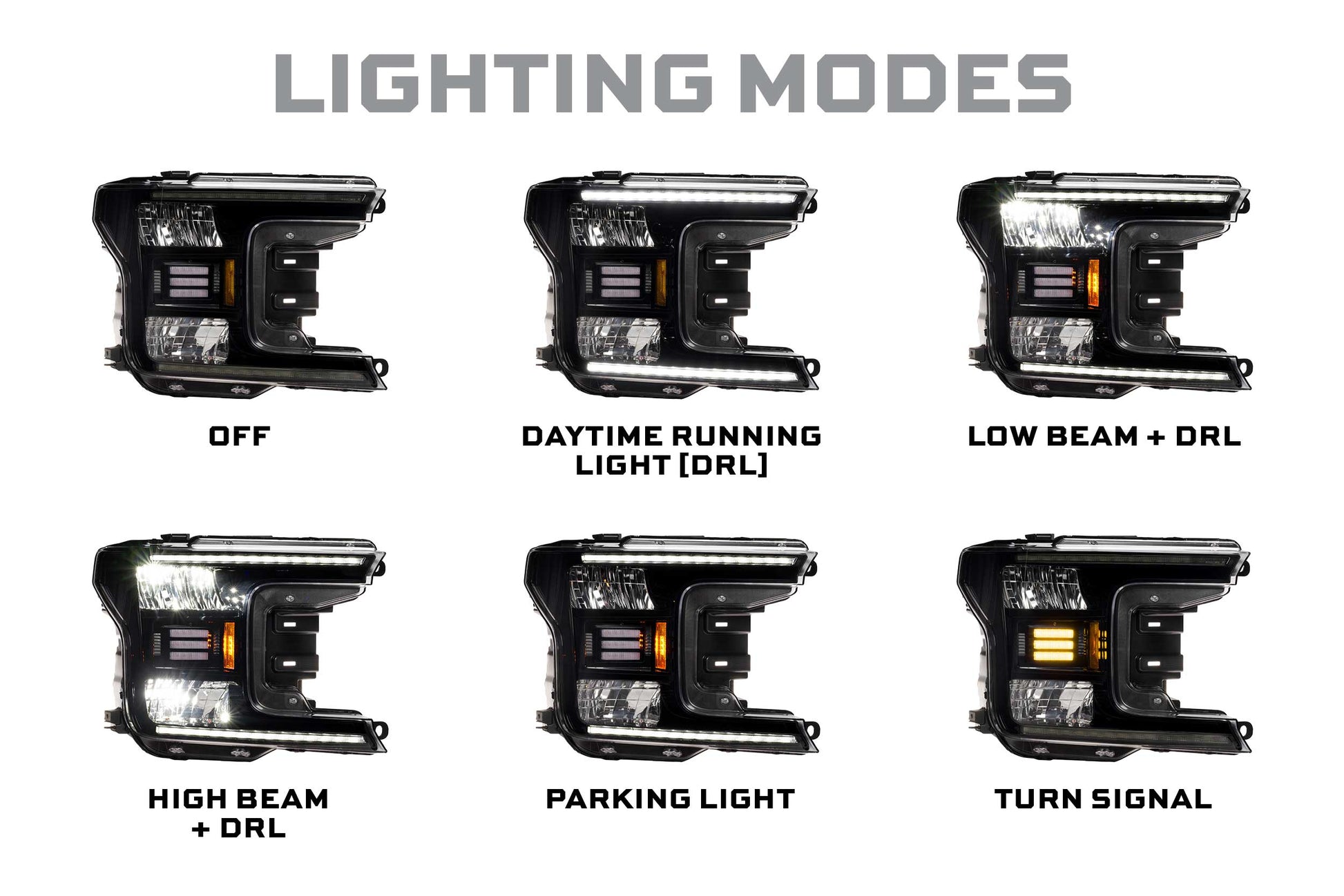 XB Hybrid-R LED Headlights: Ford F-150 (18-20 / Set) - Trucks R Us