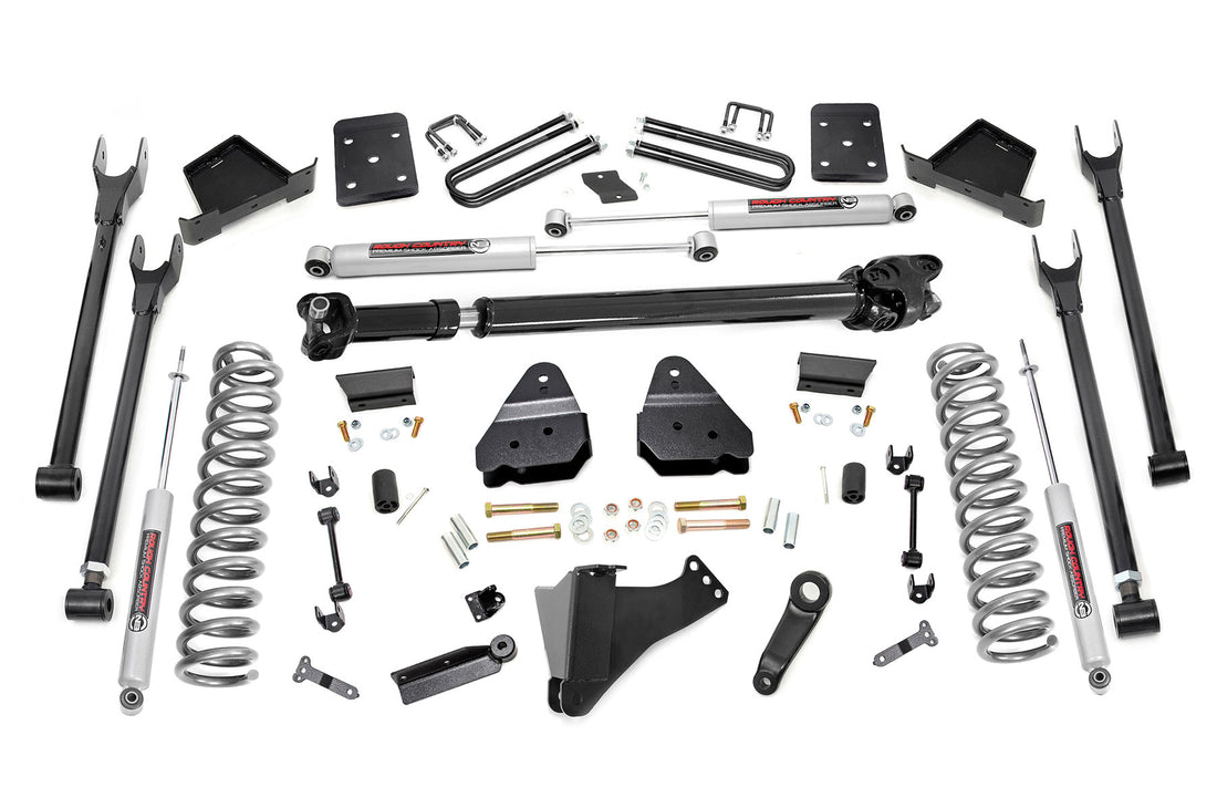 Rough Country 6 Inch Lift Kit | Ford F-250/F-350 Super Duty 4WD (2017-2022) - No / 3.5in Diameter / N3 Shocks, Includes Front Driveshaft: Yes