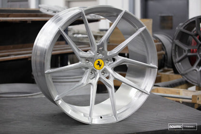 Vossen Novitec NF8 Wheel | 5x4.5 (5x114.3) Bolt Pattern - Brushed Gloss Clear / 21x9 / +30mm Front