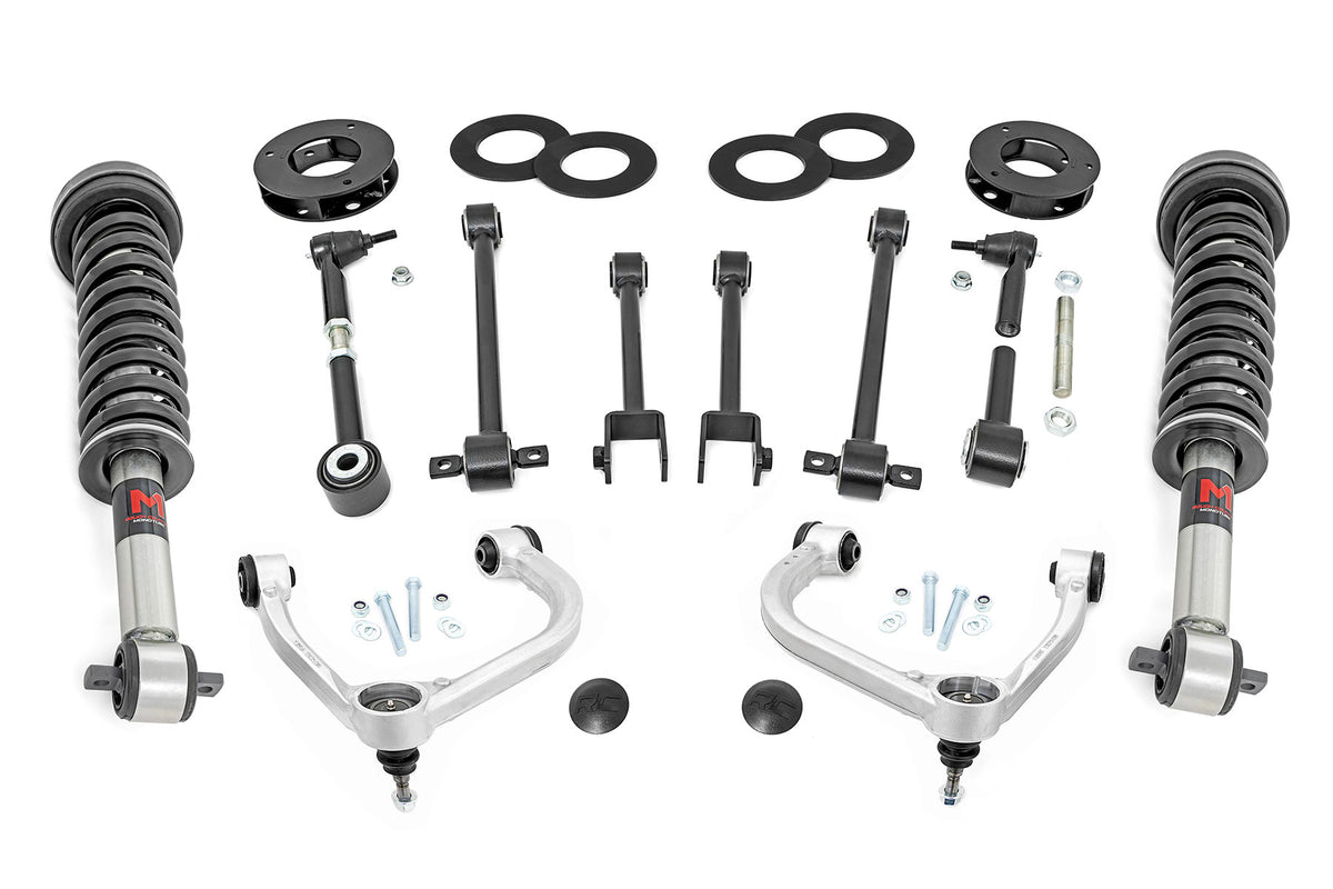 Rough Country 3 Inch Lift Kit | Ford Expedition 4WD (2018-2024) - Aluminum / M1 Monotube Struts