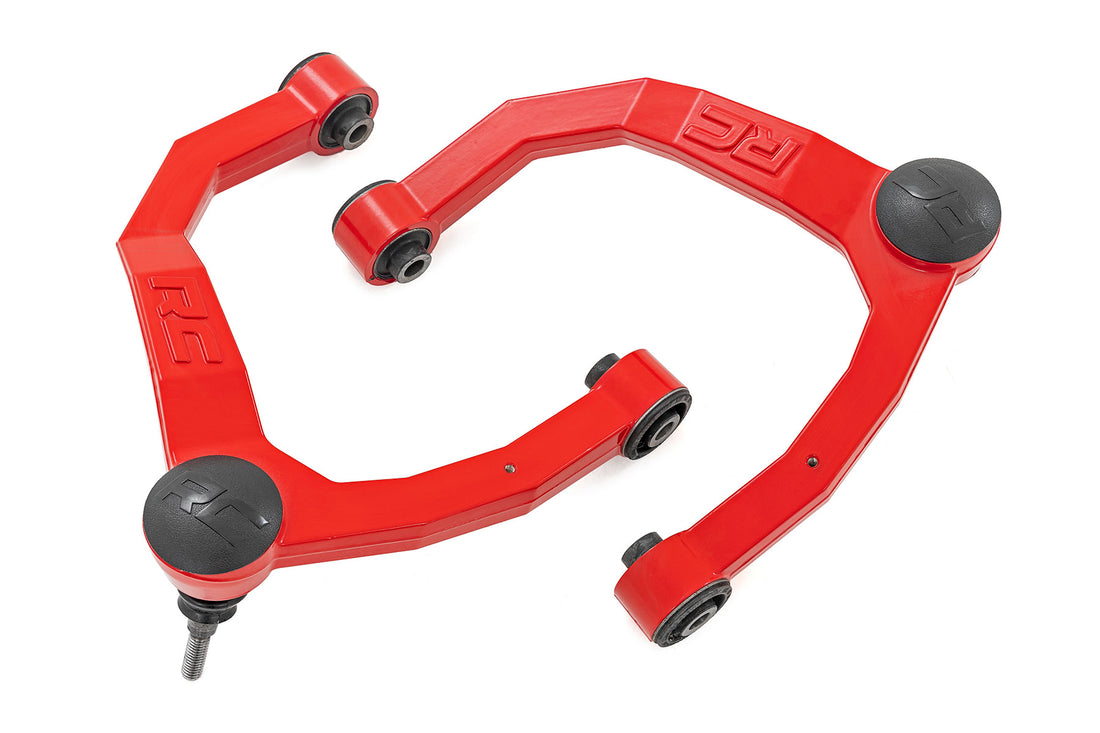 Rough Country Forged Upper Control Arms | OE Upgrade | Chevy/GMC Sierra 1500 (19-26)/Silverado 1500 (19-26) - Red