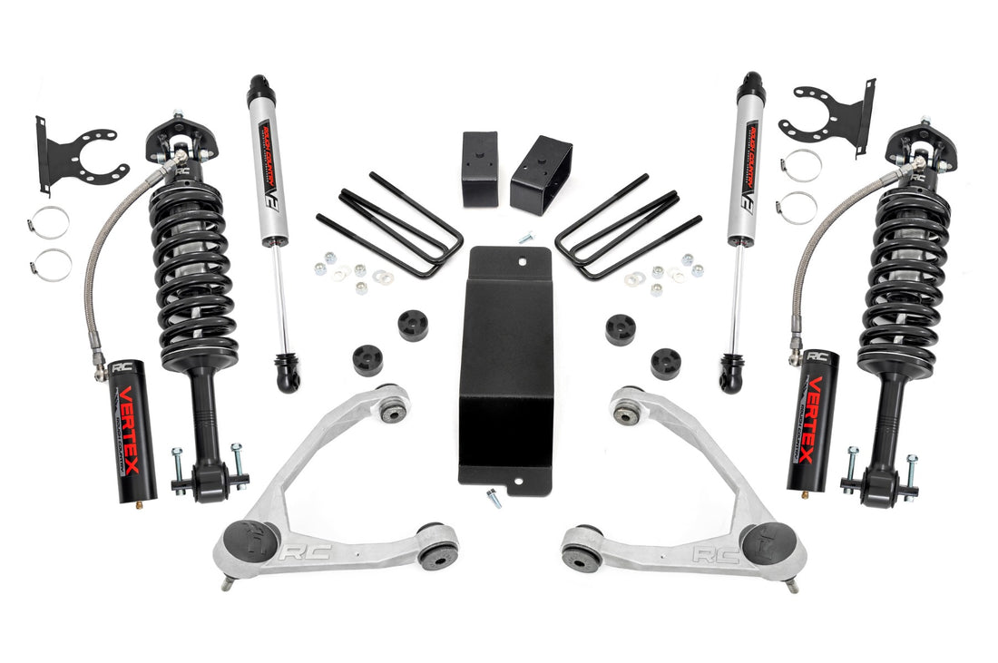 Rough Country 3.5 Inch Lift Kit | Chevy/GMC 1500 (07-16) - Aluminum / Vertex Reservoir Coilovers / V2 Monotube Shocks