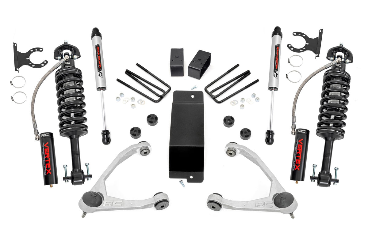 Rough Country 3.5 Inch Lift Kit | Chevy/GMC 1500 (07-16) - Aluminum / Vertex Reservoir Coilovers / V2 Monotube Shocks