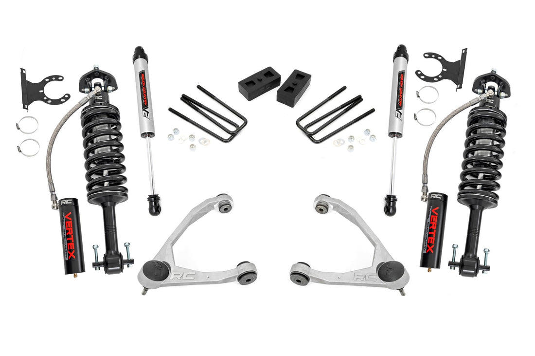 Rough Country 3.5 Inch Lift Kit | Chevy/GMC 1500 (07-16) - Aluminum / Vertex Reservoir Coilovers / V2 Monotube Shocks
