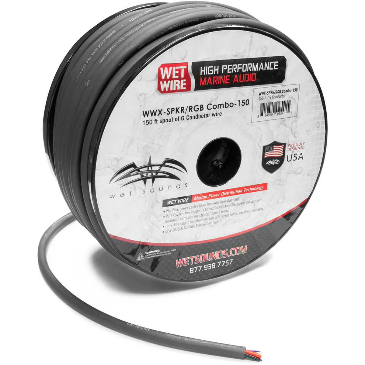 SPKR/RGB COMBO-150 | Frosted Speaker/RGB Combo Wire 150' Spool