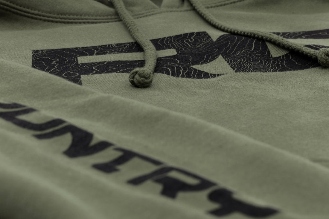 Rough Country Heavyweight Hoodie | RC Topographical | Army Green