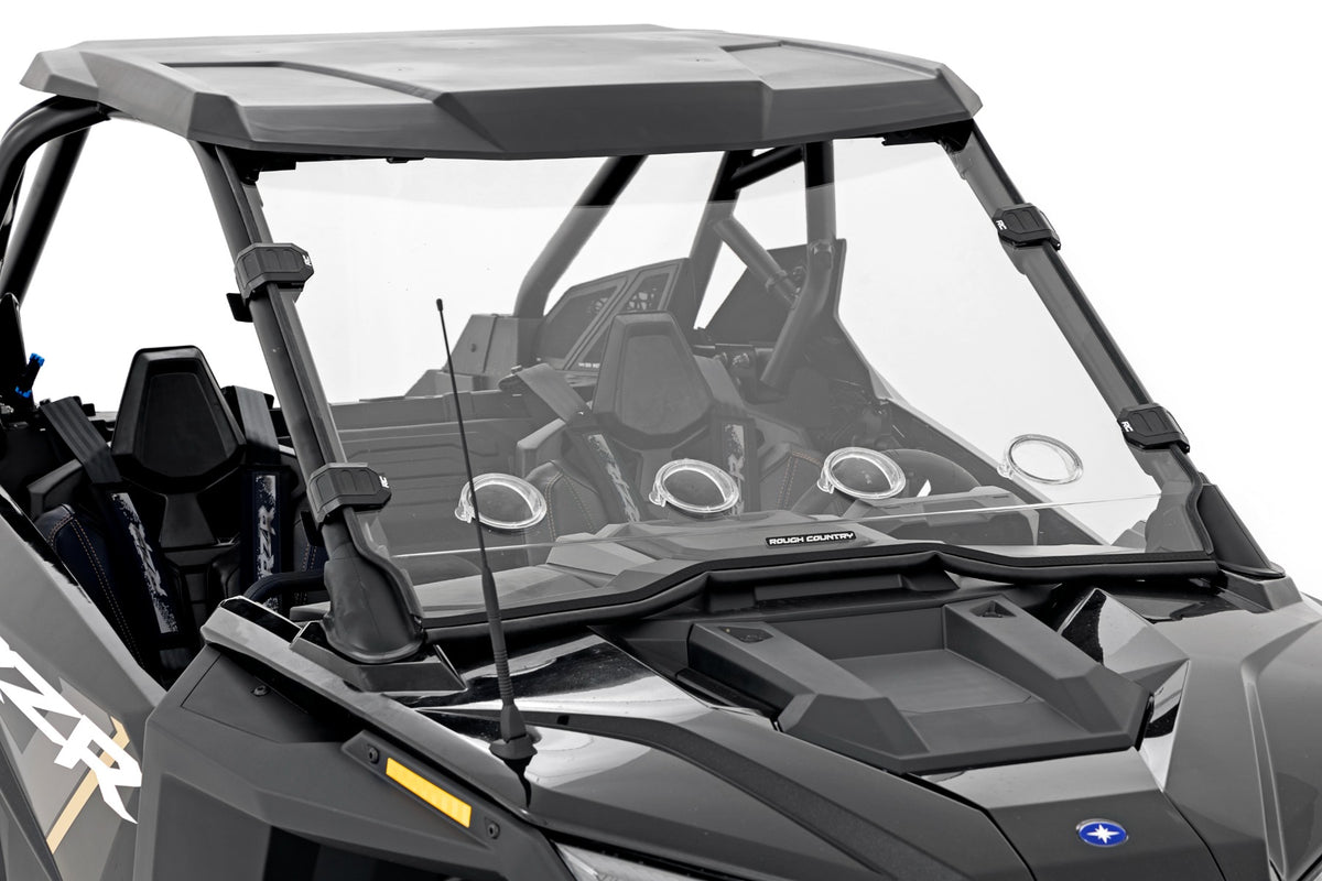 Rough Country Vented Full Windshield | Scratch Resistant | Polaris RZR PRO/Turbo R