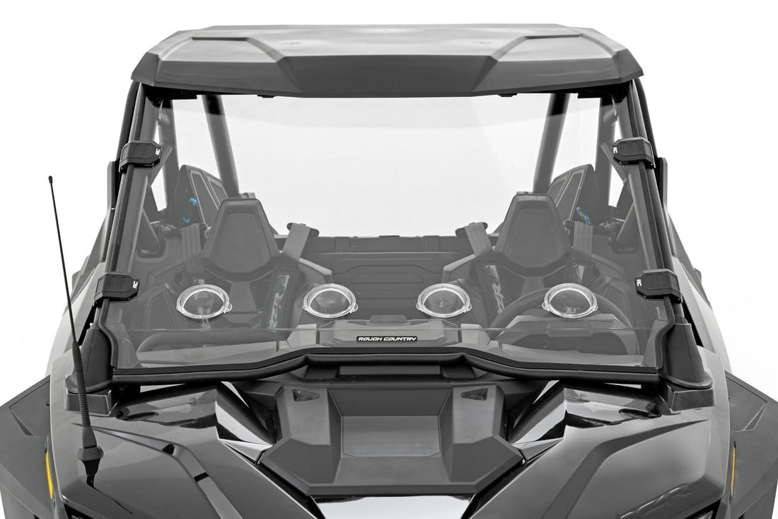 Rough Country Vented Full Windshield | Scratch Resistant | Polaris RZR PRO/Turbo R